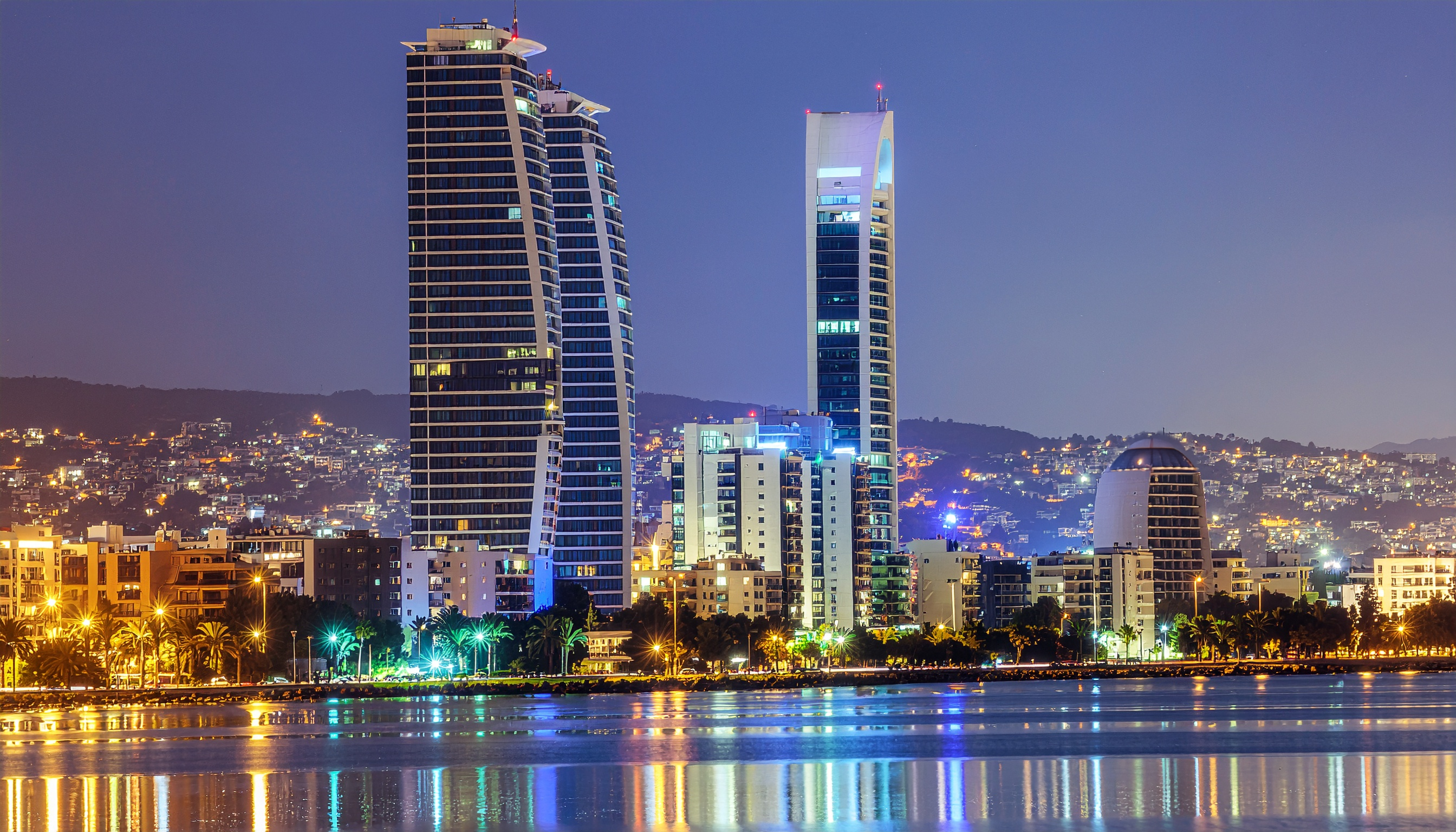 Block print of crowd watching fireworks
